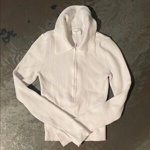 Abercrombie & Fitch Cream Ribbed Turtleneck Sweater